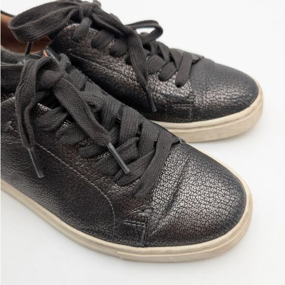 Frye Pewter Low Top Sneakers Shoes Women's Charcoal Metallic Size US6.5M EU37 - Picture 11 of 12